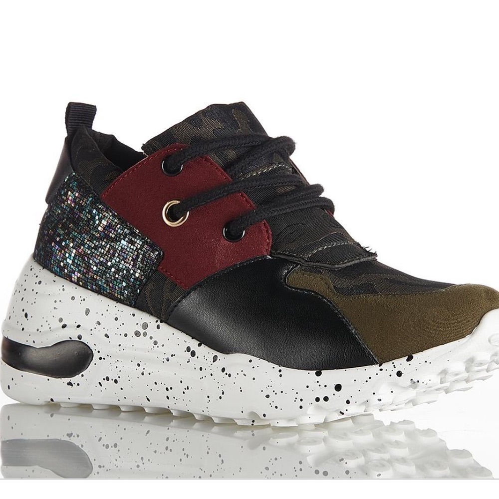 Camouflage Wedge Sneakers